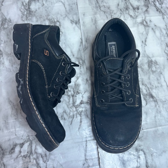 Skechers Shoes - Skechers Black Oxford Chunky platform Y2K Goth Lace Up Shows size 10